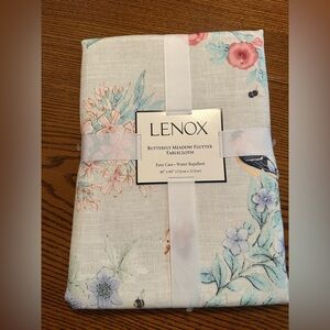 Lenox Floral Butterfly Tablecloth with Pastel Hues